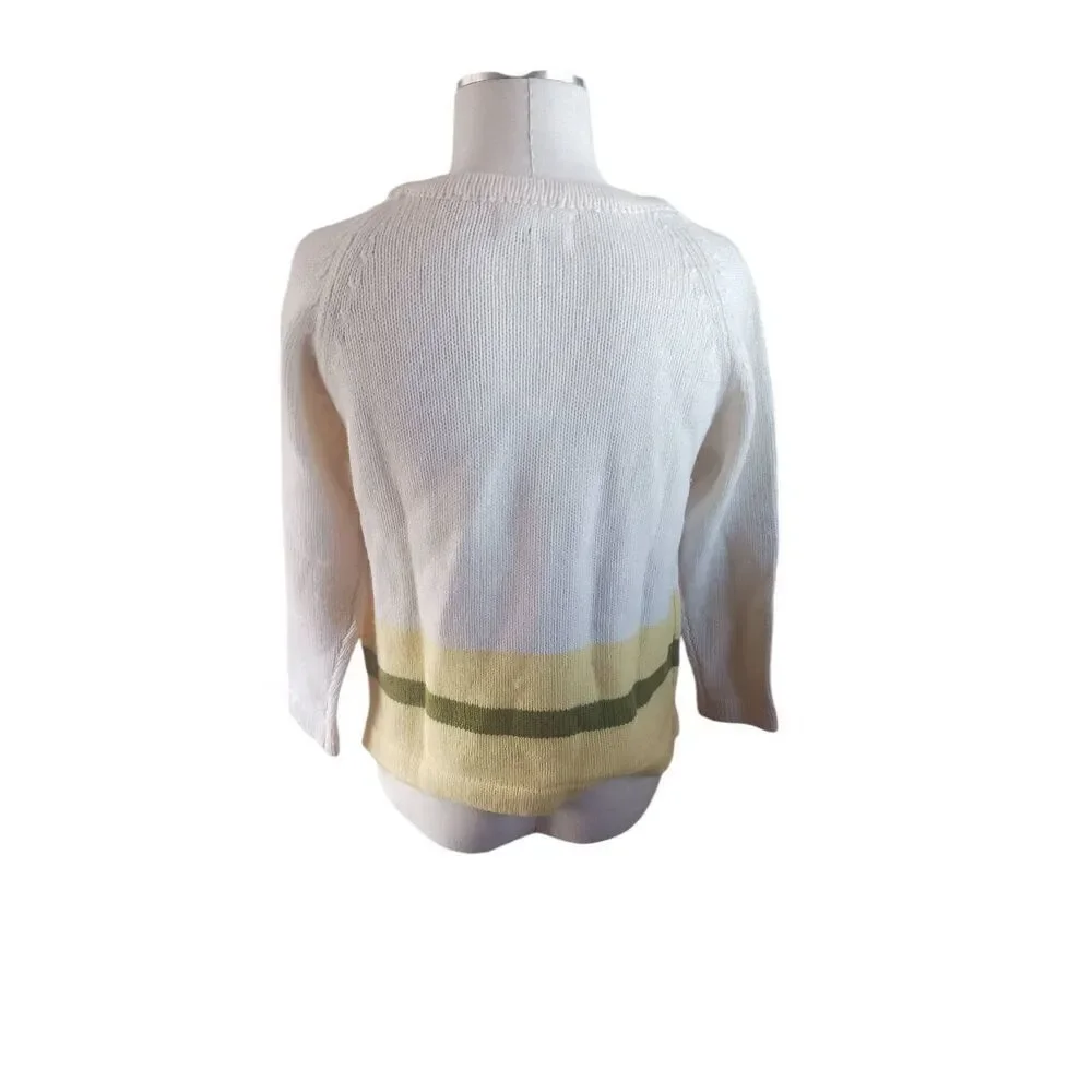 Vintage wool 3d floral tulip sweater small